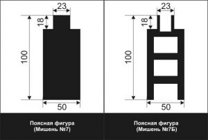 Мишень № 7 поясная, №7б поясная