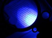Лупа сувенирная х2,5, х4,5, х9 и х16, 5LED, 3 режима подсветки, 4 круглых батарейки, цвет черный